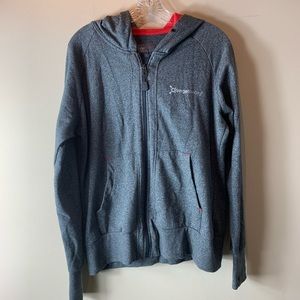 Orange Theory Charcoal Grey Front-Zip Hoodie
